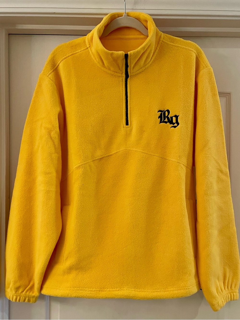 Raw Gear Men’s Yellow Quarter-Zip Fleece Pullover Size Small NWT